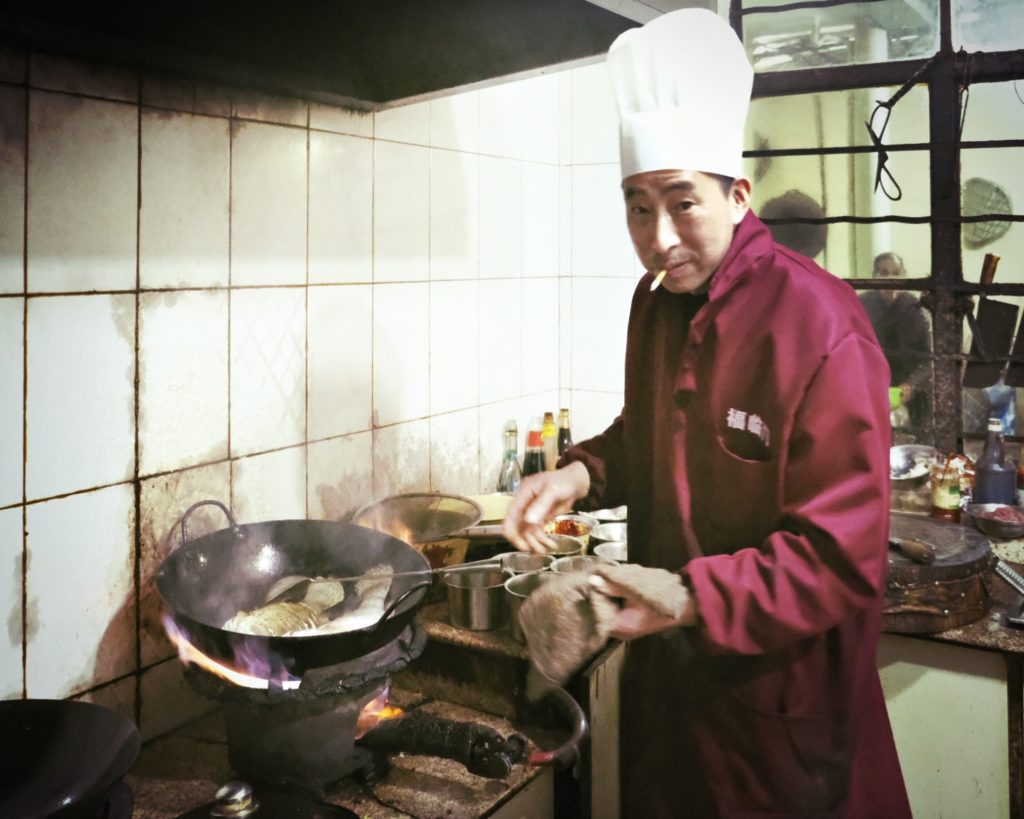 The cook at a Houzou local restaraunt