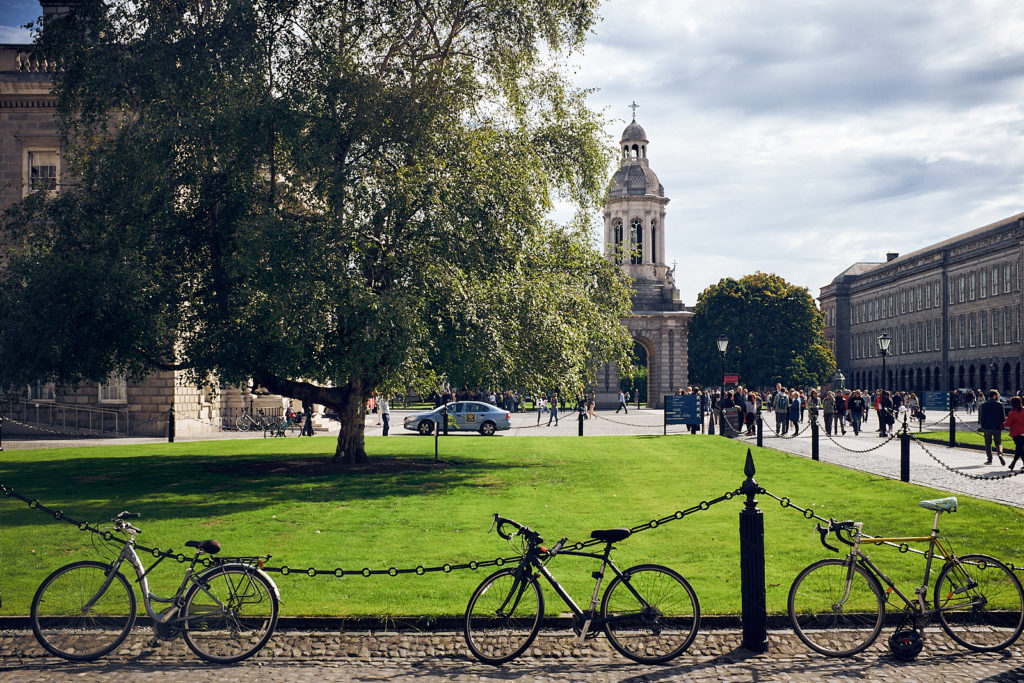 Around Trinity College in Ireland